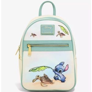 NWT Loungefly Disney Lilo & Stitch Turtles Mini Backpack - BoxLunch Exclusive